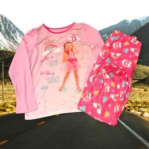 Pink Love Diana Kids Pajama Set Girls Size 8 NWT